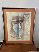 Front view of the framed Paul Klee art print showing the full image and frame.