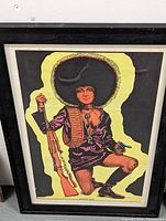 Framed Militant Miss Blackness poster featuring afro-haired woman with rifle