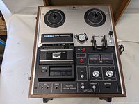 Front overview showing reel deck, cassette deck and control panel