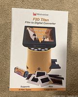 Box front showing the product name and film types supported.