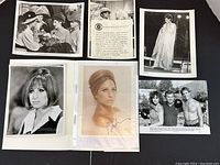 Six photographic prints laid out on black background: three on top row, three on bottom.