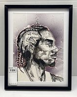 Full front view of framed Kawhi Leonard print