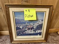 Photo of the framed Hong Kong picture showing the image and frame condition