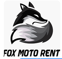 Fox Moto Rent logo featuring stylized fox head