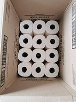 12 premium paper towel rolls in box arranged in a 3x4 grid