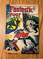 Front cover of Fantastic Four #71 comic book showing dynamic action scene with characters and title