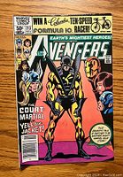 Front cover of The Avengers #213 comic book showing Yellowjacket and other Avengers characters with promotional contest detail.