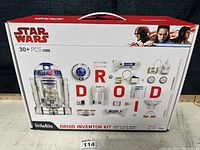 Front side of the Star Wars LittleBits Droid Inventor Kit box showing components and branding