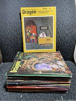 Straight stack of Dragon magazines with top cover showing Dragon magazine issue #48 ($3.00).