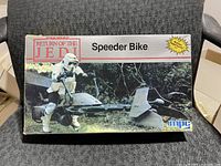 Box front with Return of the Jedi Speeder Bike art and MPC logo.