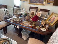 Overall view of table top with silverware and chairs