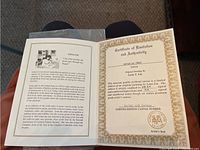 Certificate of Limitation and Authenticity for Musical Trio by Lena Lu showing edition limitations and artist's seal.
