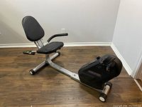 Full side view of the Free Spirit recumbent bike showing seat, backrest, and frame