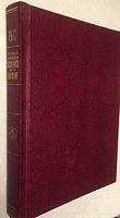 Front view of the textured burgundy hardcover showing the spine with gold text: '1972 Britannica Yearbook of Science and Future'