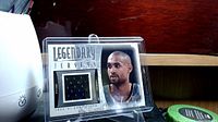 Front of the Upper Deck Legendary Jerseys Grant Hill basketball card showing player's image and jersey swatch embedded in card.