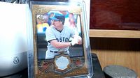 Front of Wade Boggs SP Game Used Jersey Card showing player image, jersey piece, and serial number 101/225.