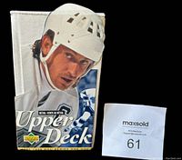 Image of original Upper Deck branded box for the 1995-96 Series 1 hockey cards.
