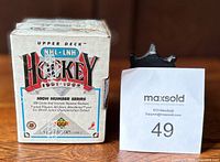 Photo of factory sealed 1991-92 Upper Deck NHL Hockey High Number Series box set with label and seal visible