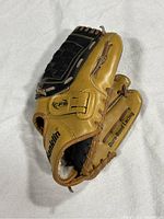 Photo showing the front and webbing side of the Franklin leather glove with CFS logo and Dura-Bond lacing.