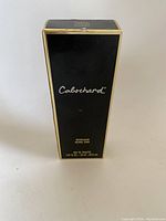 Front view of the black and gold box labeled 'Cabochard' showing product name, Eau de Toilette, and volume (1.67 FL OZ/50 ml) with slight wear on edges.
