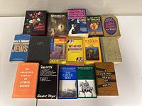 Lot of 17 various books including fiction, mythology, poetry, and non-fiction on topics like Jews, Greek and Roman history, Symbolist art, and literature.