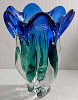 Side view showing the blue to green gradient coloring and Royal Gallery label on the vase.