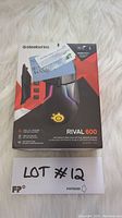 Front of the SteelSeries Rival 600 gaming mouse box showing brand, model and product details.