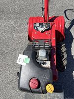 Top view showing engine, fuel tank, and gear control lever