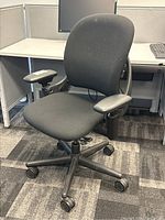 Three-quarter front view of chair