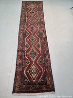 Full view of runner rug laid flat on floor