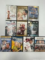 Top-down view of all 10 DVDs showing front covers