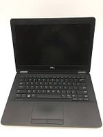 Front view of Dell Latitude E7270 laptop showing screen (off) and keyboard.