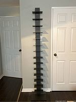 Front view of the bookshelf showing all shelves and base