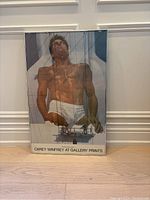 Full frontal photo of Carey Winfrey The Brief Encounter poster, showing the male model and scaffolding detail in a vertical frame.