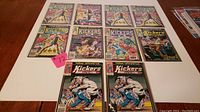 Ten Marvel Comics New Universe Kickers INC. comic books laid out flat in two rows, showing front covers.