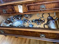 Drawer view showing all silver plated items together