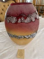Full view of vase showing overall shape, color gradient and finish