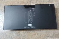 Closed black box showing model DF220 illustration and label.