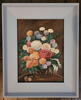Framed oil painting showing full artwork and frame.
