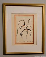 Framed lithograph artwork titled "Seperation" by Clemence Wescoupe, showing overall frame and matting.