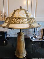 Full view of lamp showing shade and base proportions
