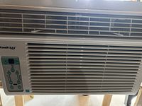 Front view of Kool King window air conditioner with control panel