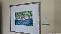 Framed original painting showing full artwork and frame.