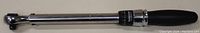 Full view of the Mastercraft ½" drive torque wrench showing chrome finish and black handle grip.