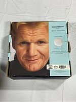 Original box for Royal Doulton Gordon Ramsay Maze dinner plates showing Gordon Ramsay's face and branding.