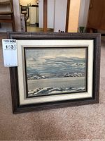 Front view of the framed AY Jackson 'Algoma November' print showing overall artwork and frame details.