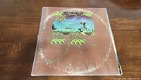 Front cover of Yessongs vinyl LP showing wear and aging on the album cover with fantasy styled artwork