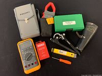 Overview of all items on black background