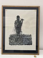 Framed print showing entire artwork and frame. Image shows the style and framing of the print.