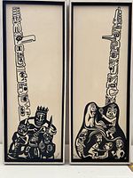 Full front view of both panels showing overall composition and frame